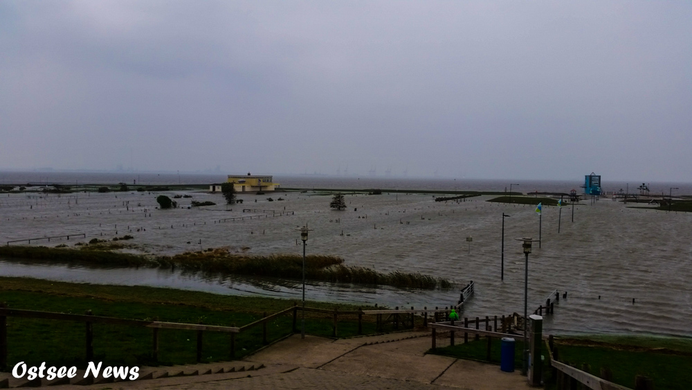 Center Parcs Nordsee mit Sturmflut durch Sturm Gonzales