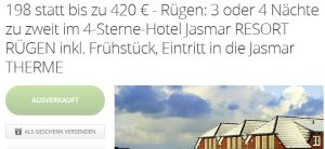jasmar Resort auf Rügen mit groupon Gutschein