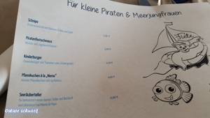 strandrestaurant blaue boje markgrafenheide - Piraten Teller - Speisekarte für die kleinen Seeräuber