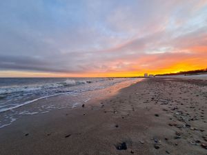 Sonnenaufgang Ostsee bei Warnemünde im März 2021